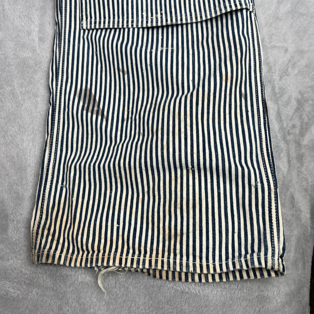 Vintage Penneys Pay Day Hickory Stripe Bib Overalls Sanforized Union Made XL 50s - Picture 7 of 16